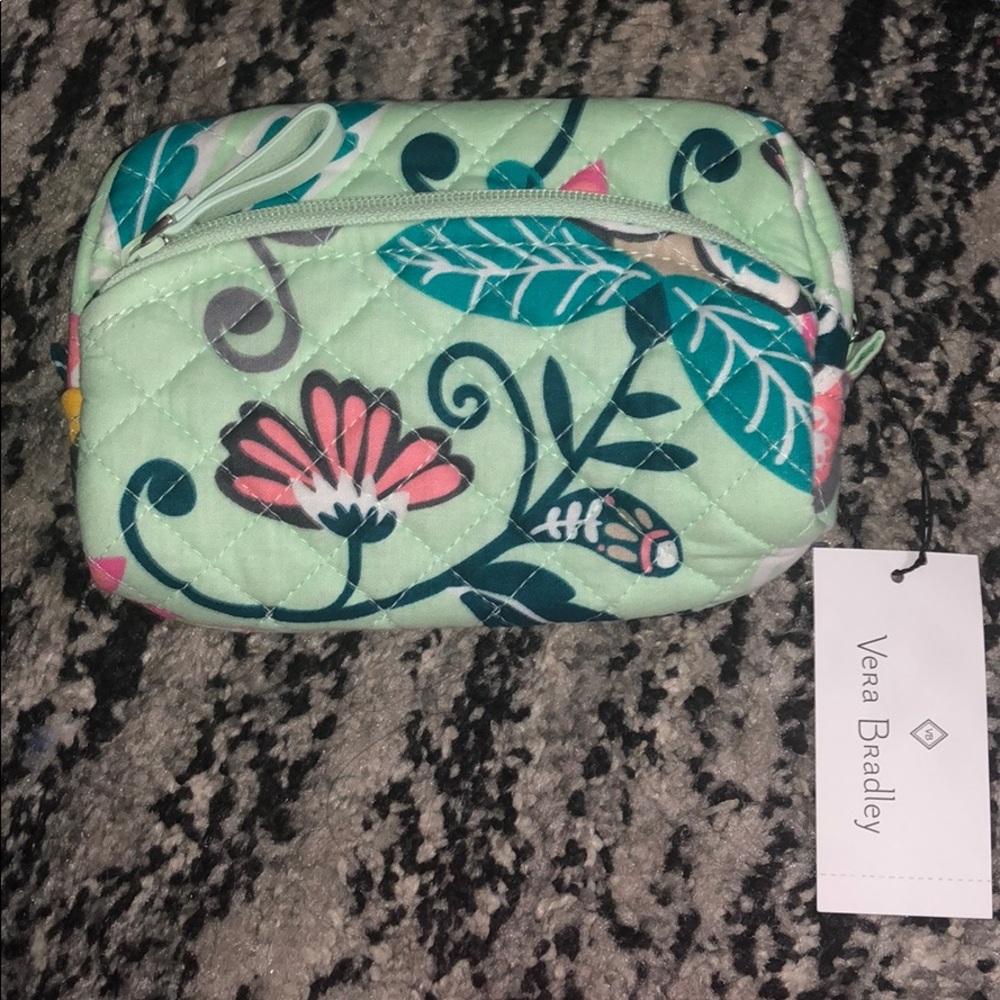 Vera Bradley Mini cosmetic mint flower